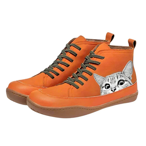 Maribel - Women's Cat Print Ankle Boots