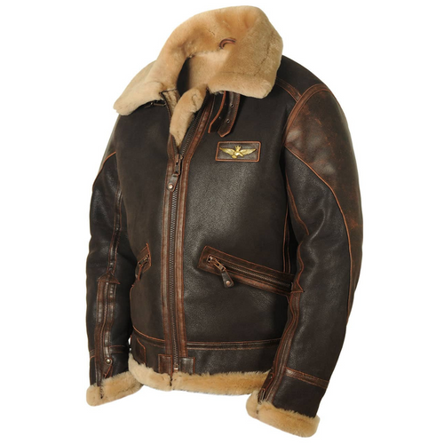 Asher - Men's Aviator Flight Leather Jacket