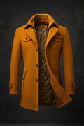 Beckett - Men's Wool-Blend Overcoat Trench Coat
