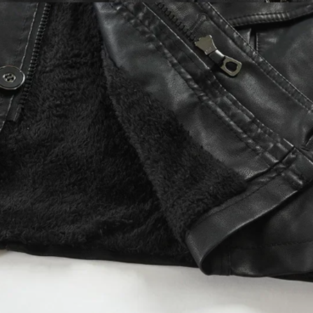 Arlo - Men's Long Biker Leather Jacket