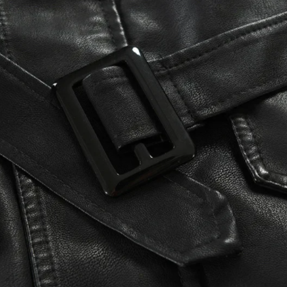 Arlo - Men's Long Biker Leather Jacket