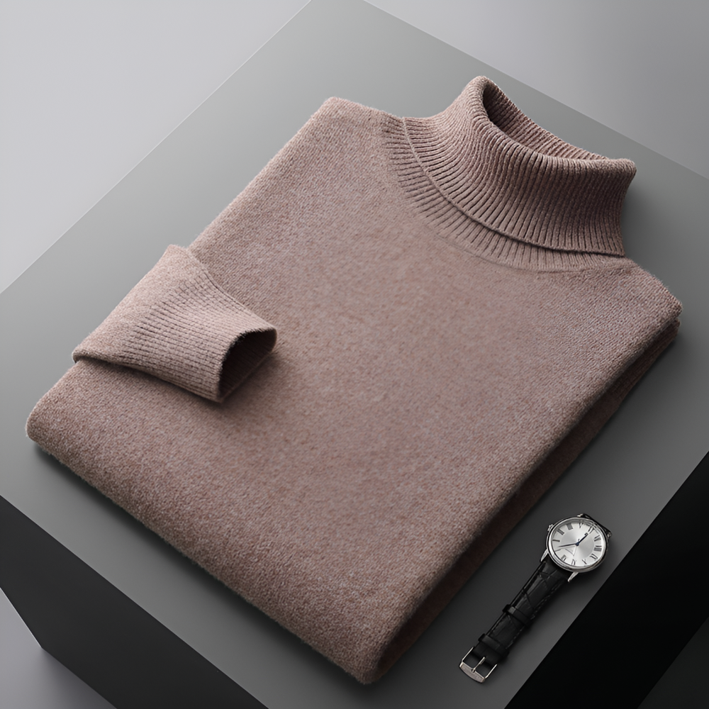 Horace - Men's Soft Cashmere-Blend Turtleneck Sweater