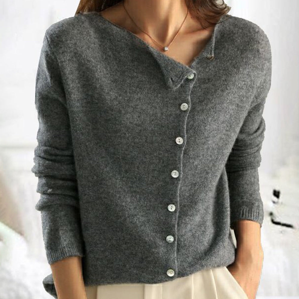 Junia - Women's Elegant Draped Cardigan