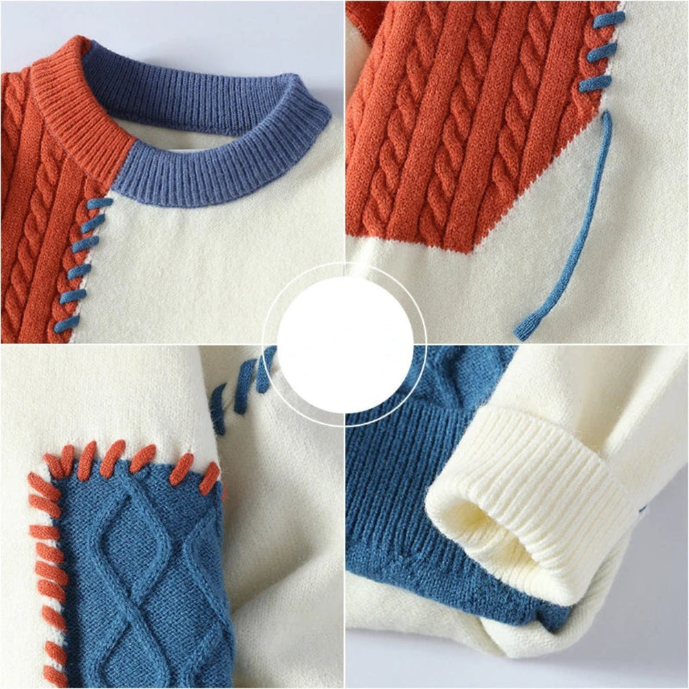 Ferdinand - Men's Colorblock Patchwork Sweater