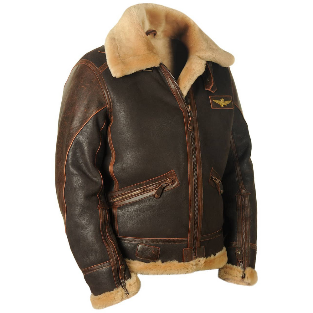 Asher - Men's Aviator Flight Leather Jacket