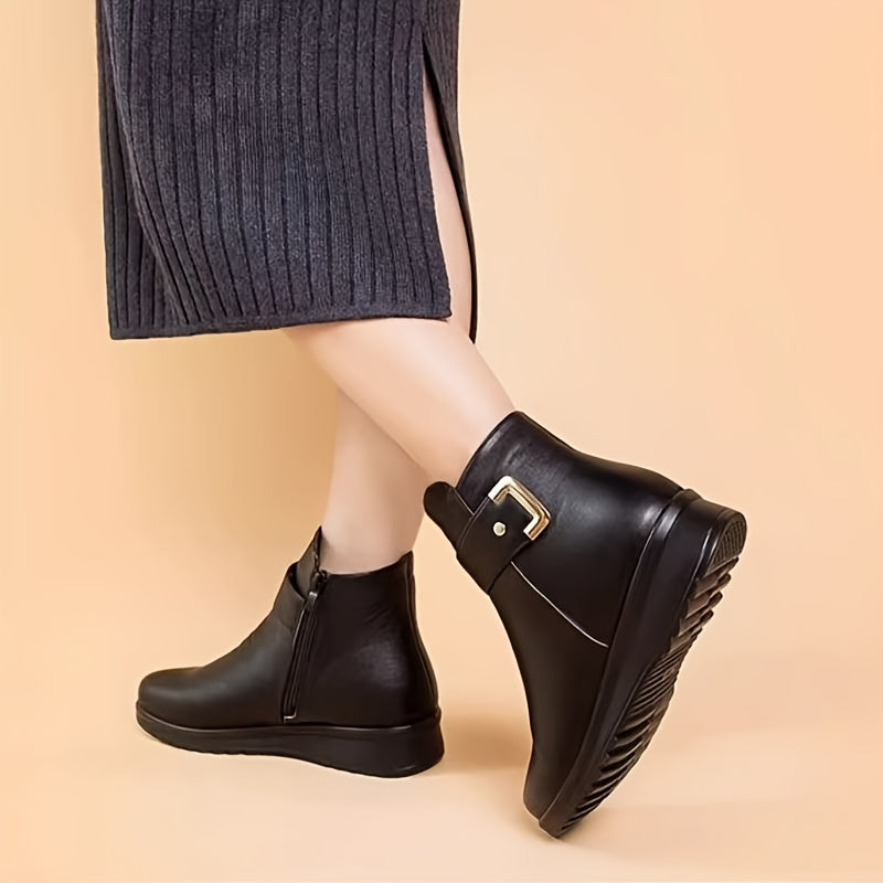 Millicent - Women's Buckle Strap Ankle Boots