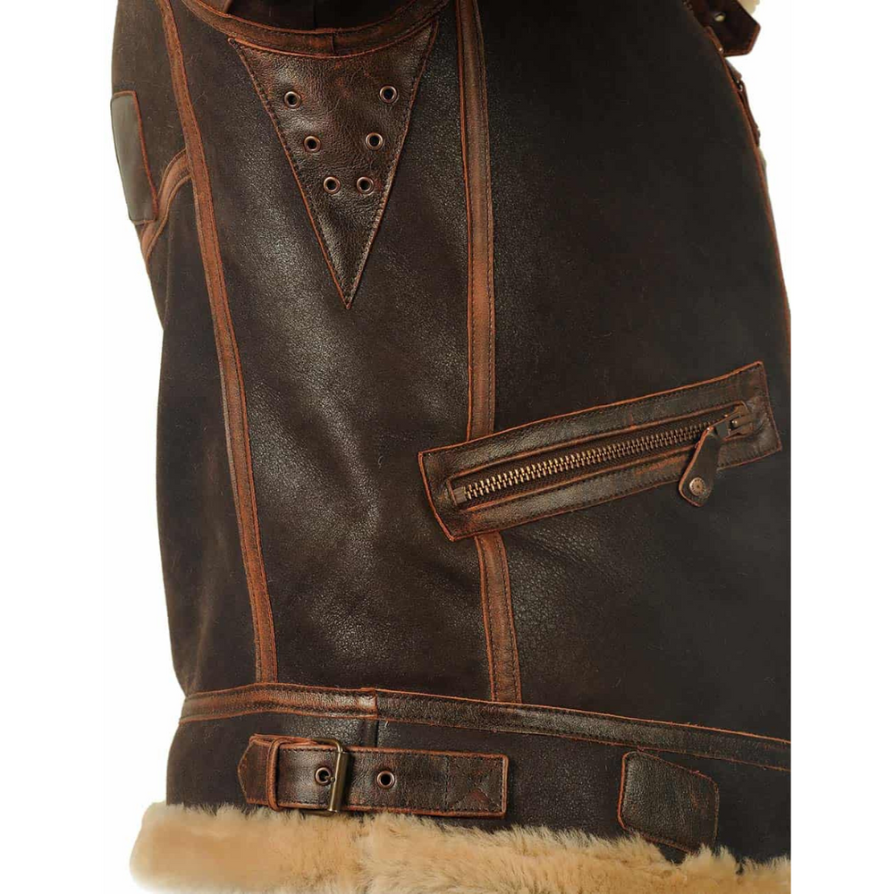 Asher - Men's Aviator Flight Leather Jacket