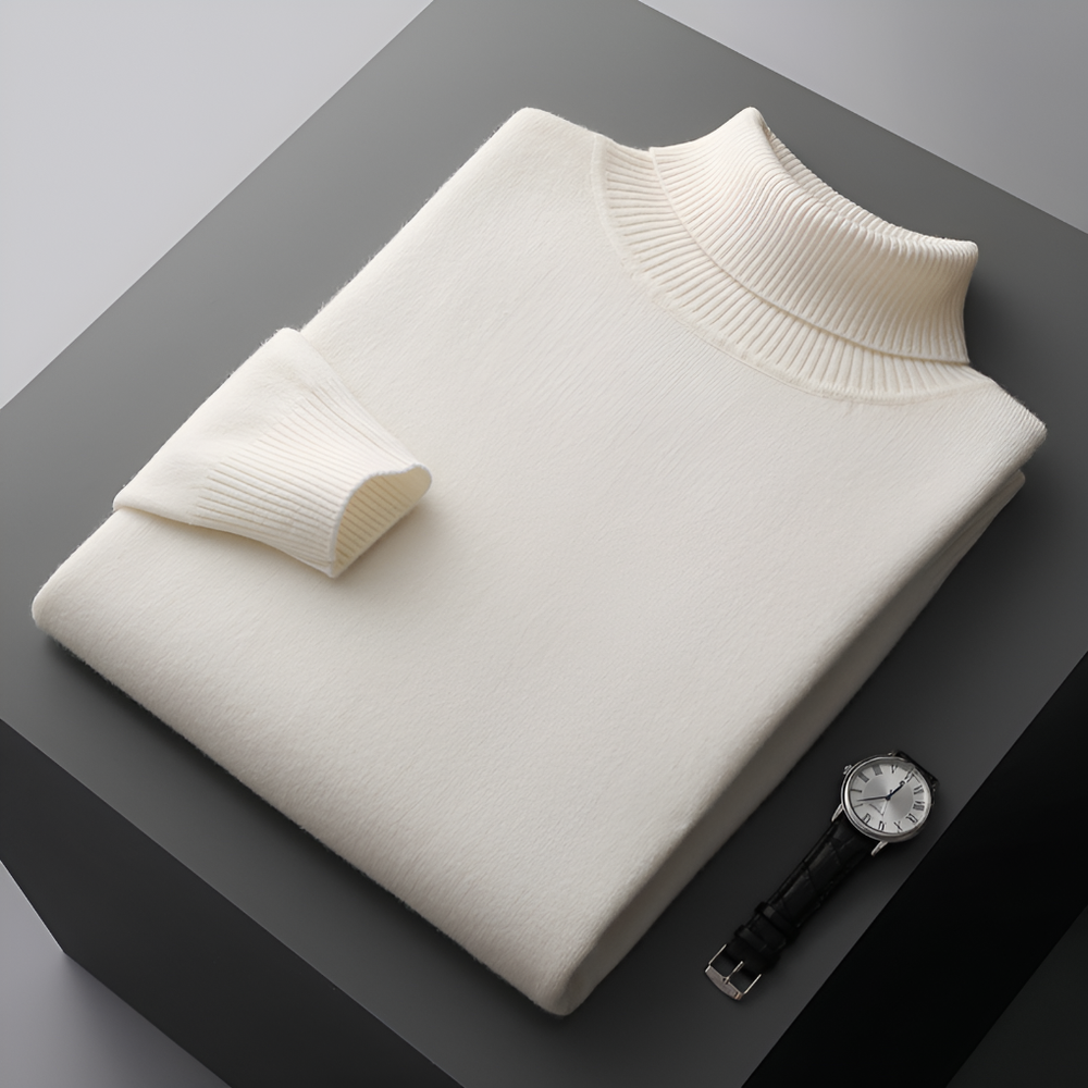 Horace - Men's Soft Cashmere-Blend Turtleneck Sweater