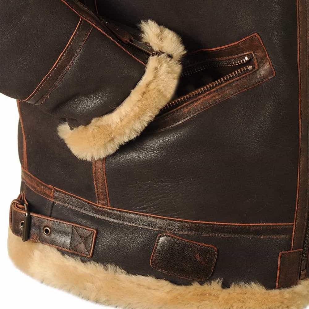 Asher - Men's Aviator Flight Leather Jacket