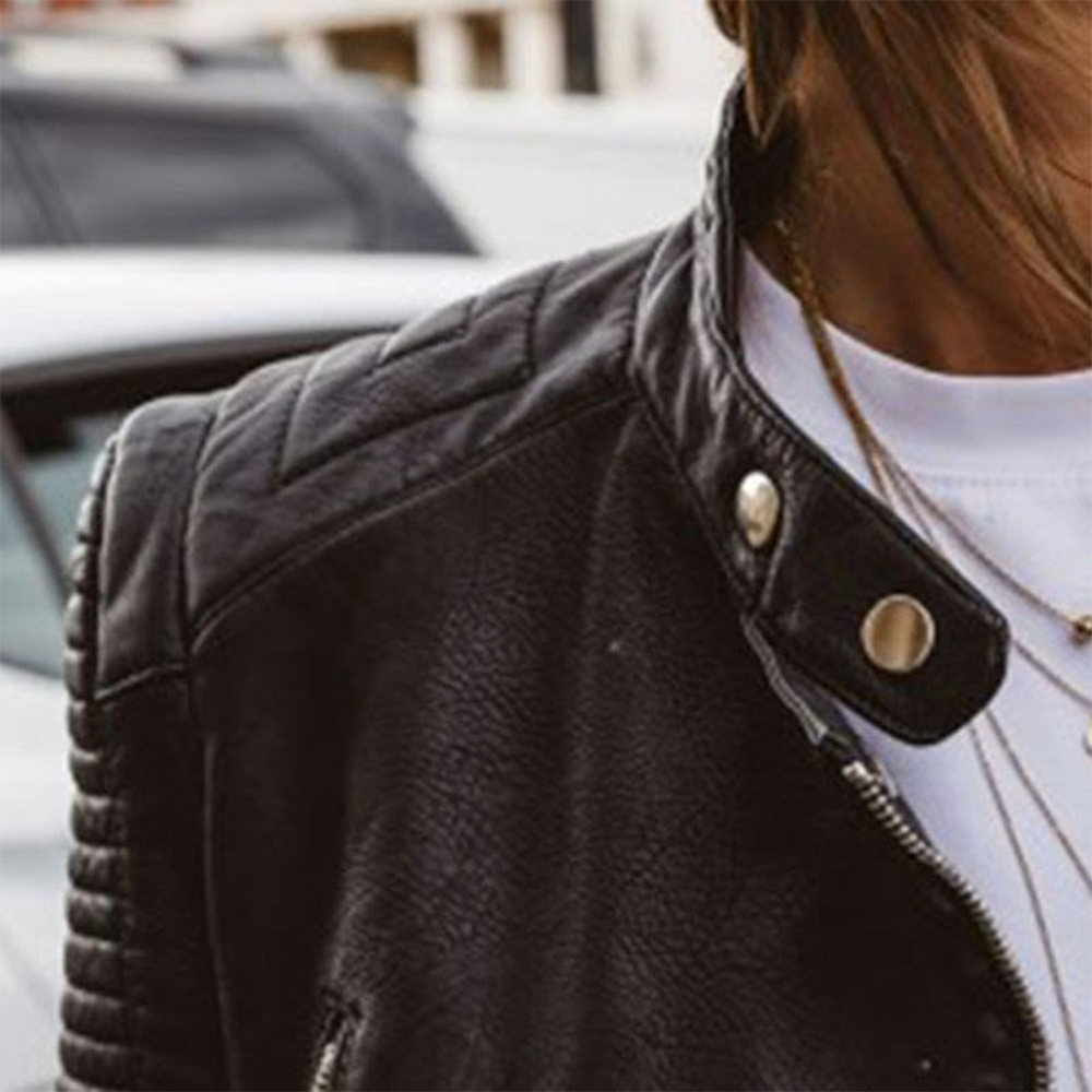 Arabella - Women's Moto Style Leather Jacket