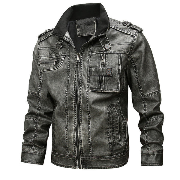 Alaric | Men's Leather Jacket Biker Faux