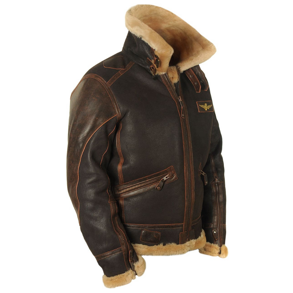 Asher | Men's Leather Bomber Jacket