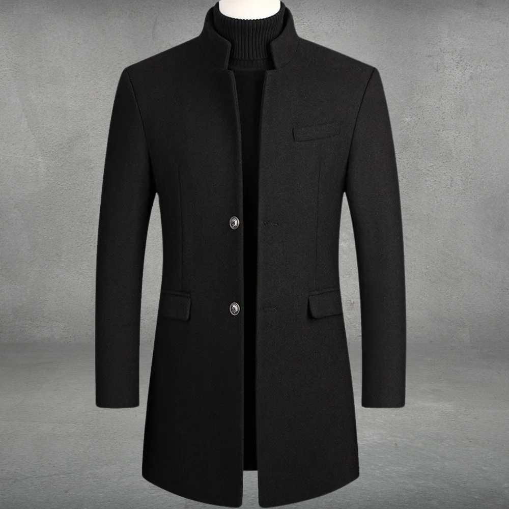 Basil | Men's Trench Coat Overcoat Wool