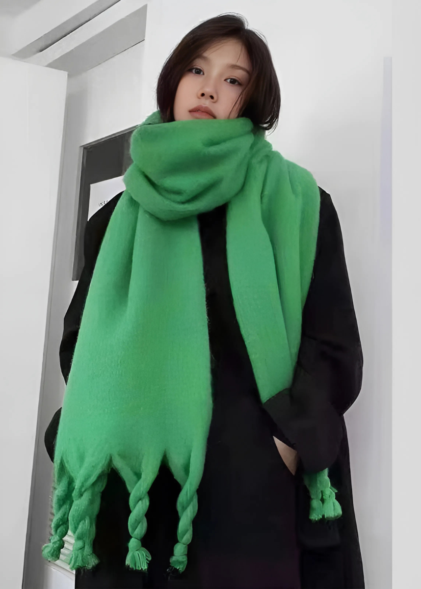 Tabitha - Women's Fringed Cashmere-Blend Scarf