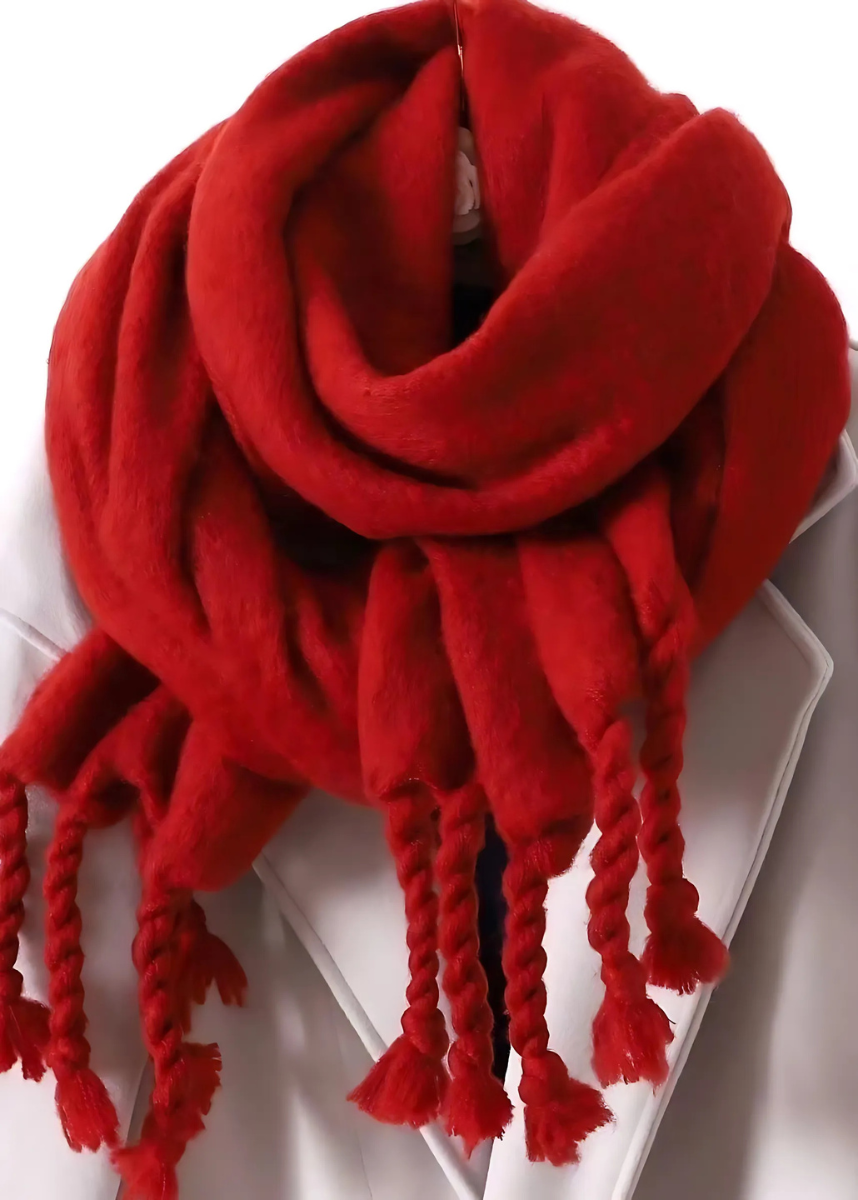 Tabitha - Women's Fringed Cashmere-Blend Scarf