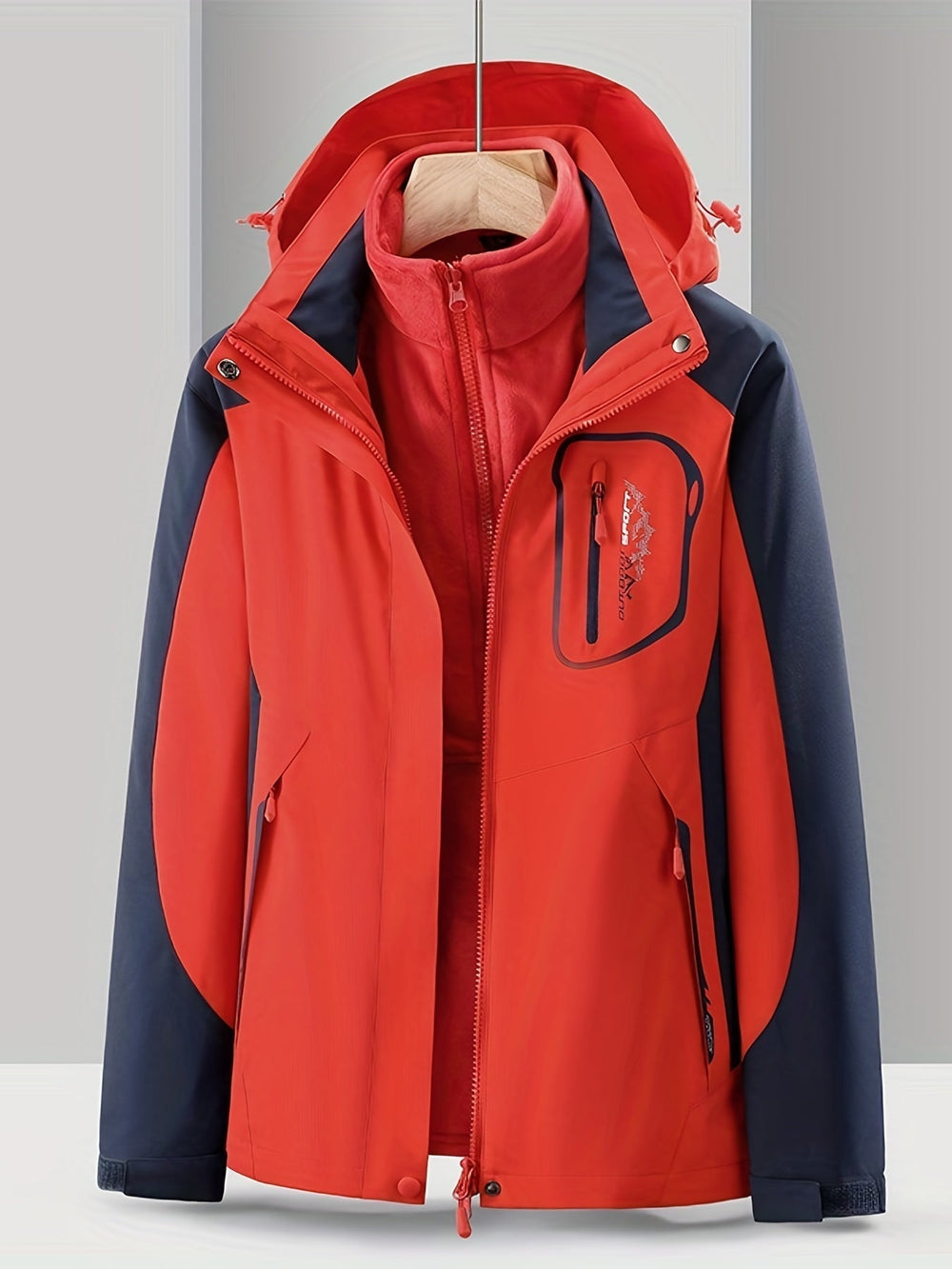 Edith | Women's 3 In 1 Waterproof Rain Jacket Hooded