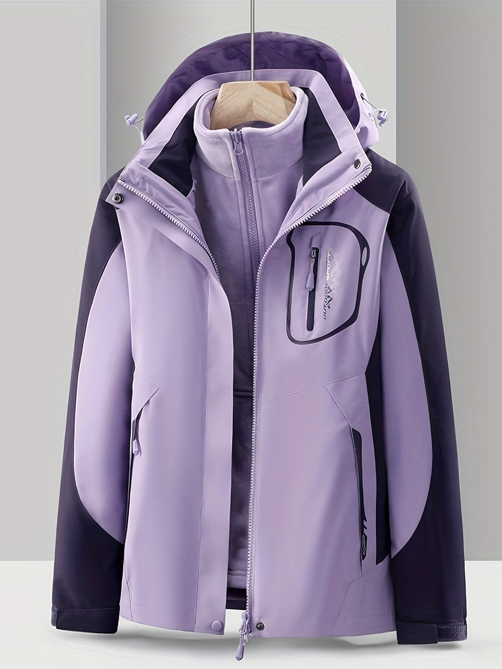 Edith | Women's 3 In 1 Waterproof Rain Jacket Hooded