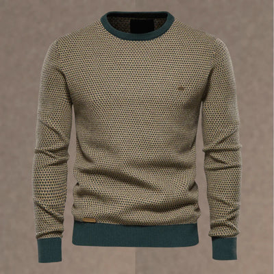 Ellis | Men's Textured Crew Neck Knit Sweater
