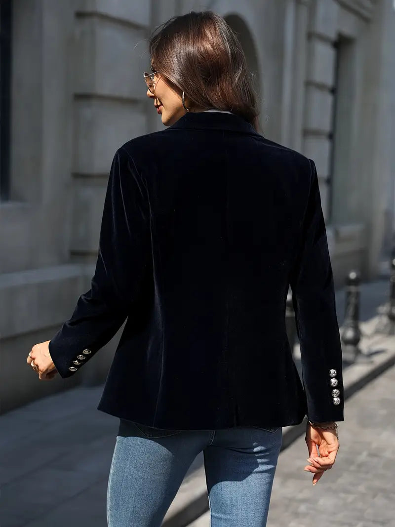 Eloise | Women's Velvet Blazer Fitted Tailored
