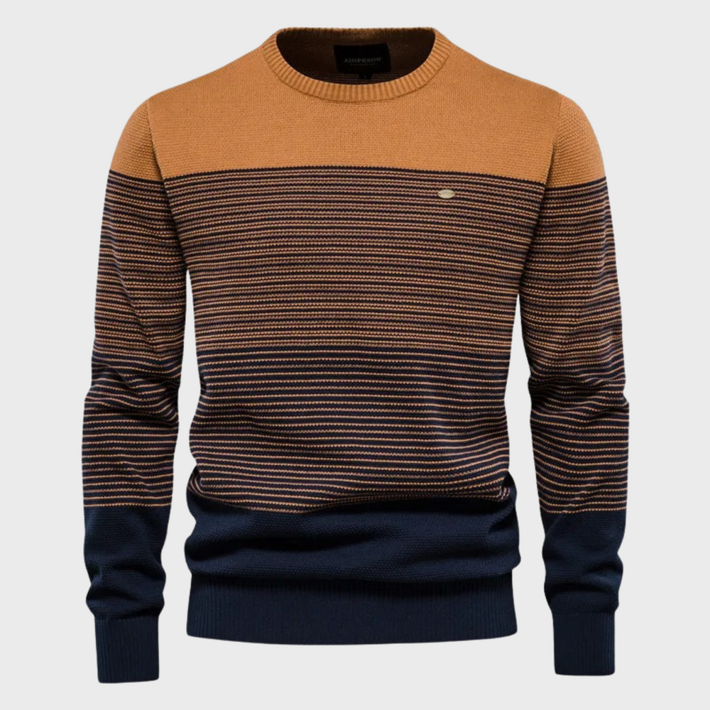 Emmett | Men's Striped Crew Neck Sweater
