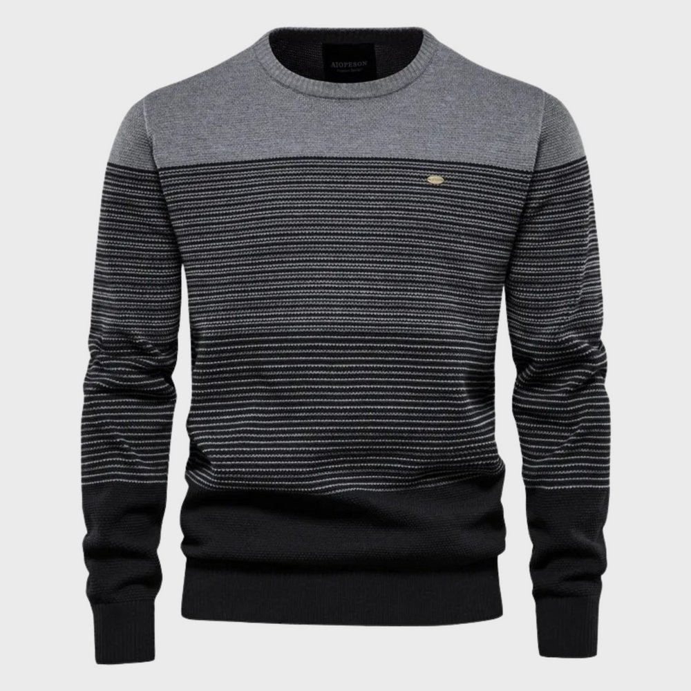 Emmett | Men's Striped Crew Neck Sweater