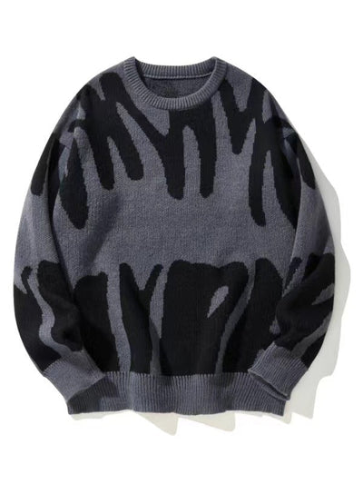 Everett | Men's Abstract Pattern Crew Neck Sweater