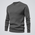 Ezra | Men's Waffle Knit Sweater Crew Neck