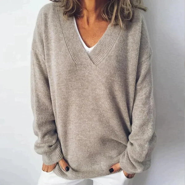 Felicity | Women's V Neck Soft Knit Sweater