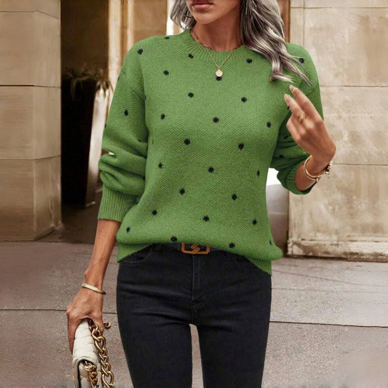 Fern | Women's Polka Dot Knitted Sweater