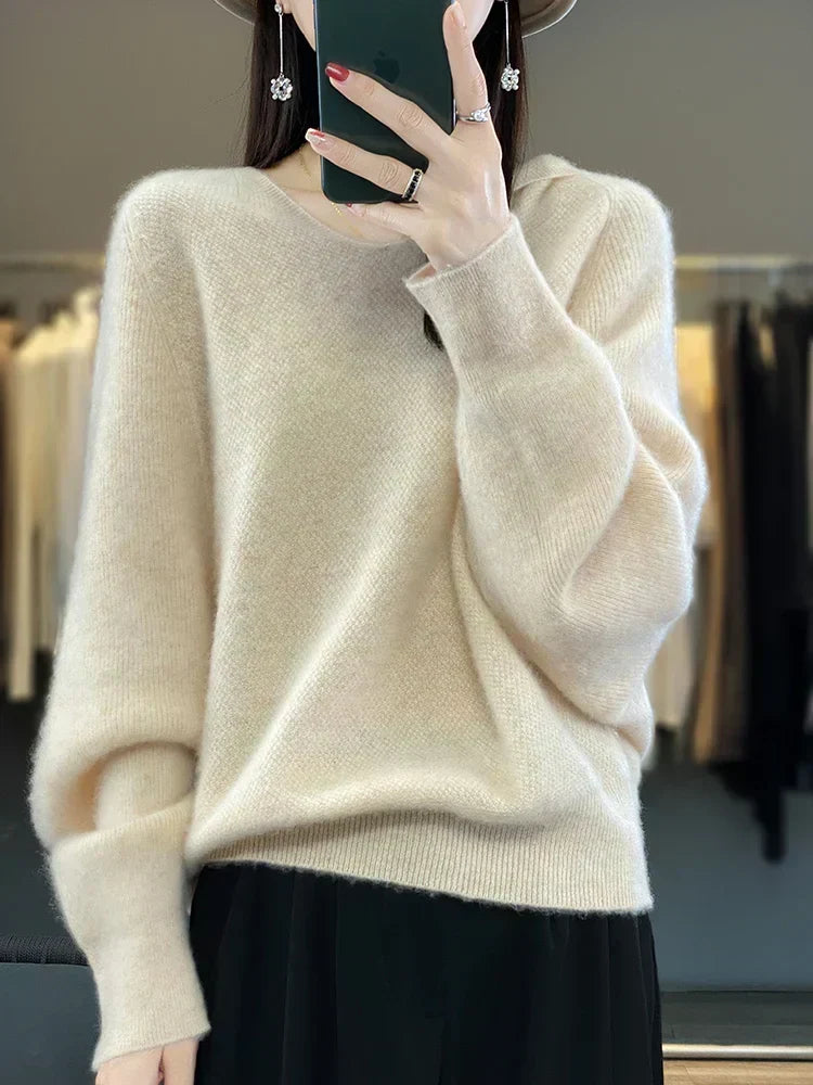 Fleur | Women's Hooded Soft Knit Sweater