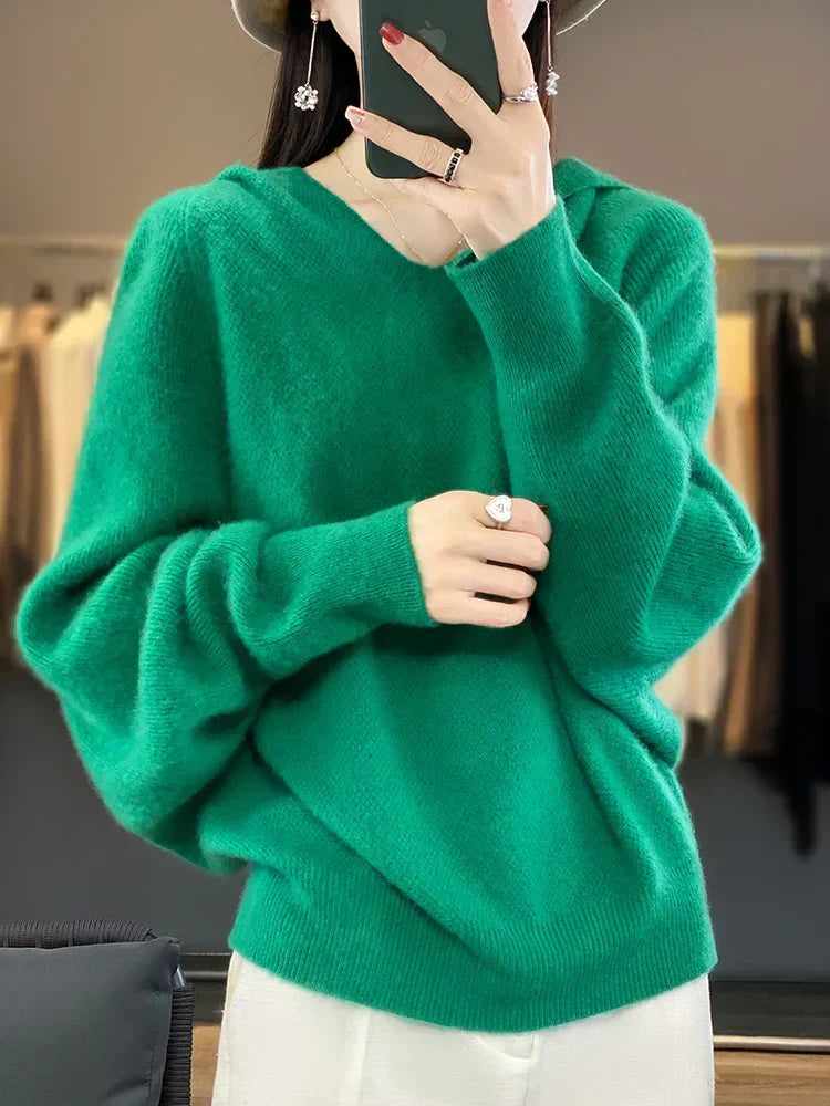 Fleur | Women's Hooded Soft Knit Sweater