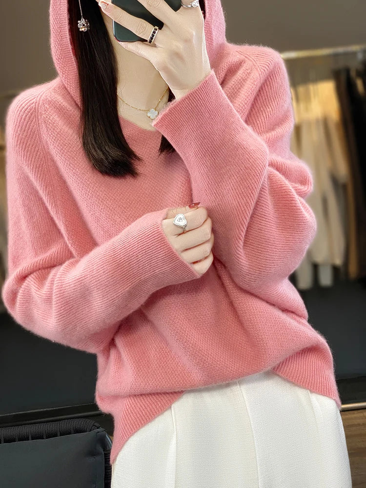 Fleur | Women's Hooded Soft Knit Sweater