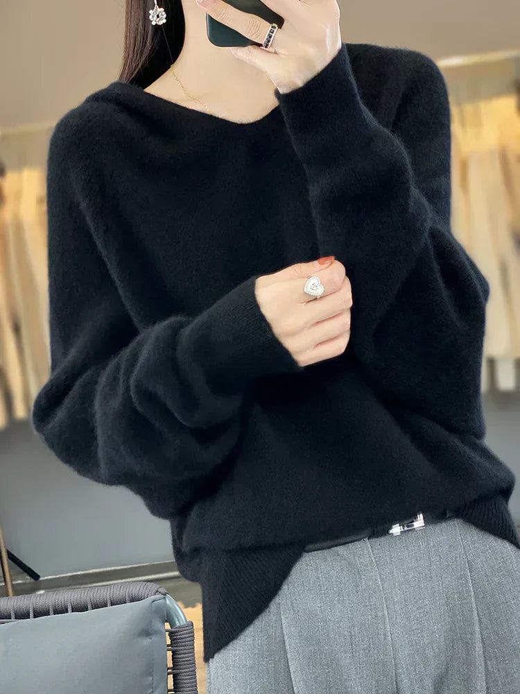 Fleur | Women's Hooded Soft Knit Sweater