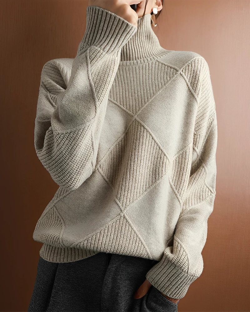 Frances | Women's Turtleneck Soft Knit Sweater