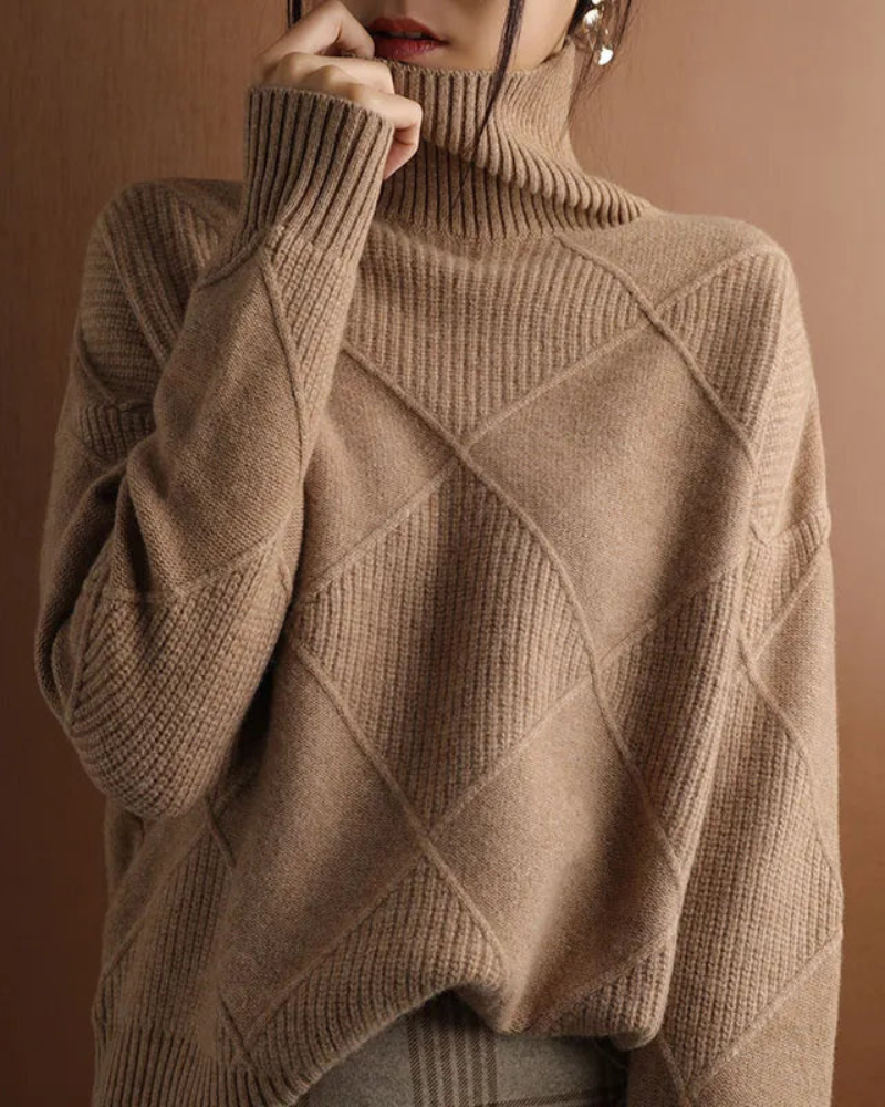 Frances | Women's Turtleneck Soft Knit Sweater