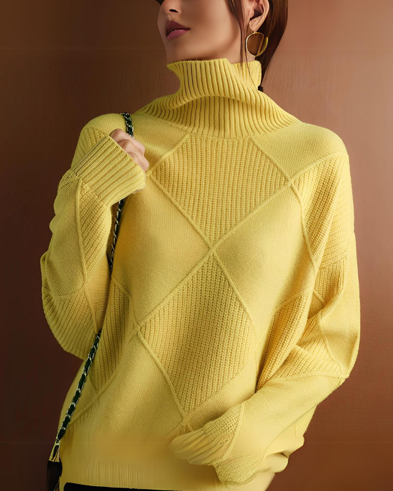 Frances | Women's Turtleneck Soft Knit Sweater