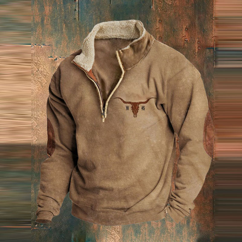 Franklin | Men's Half Zip Sweater Knitted Funnel Neck