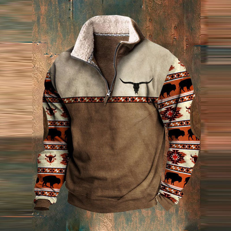 Franklin | Men's Half Zip Sweater Knitted Funnel Neck