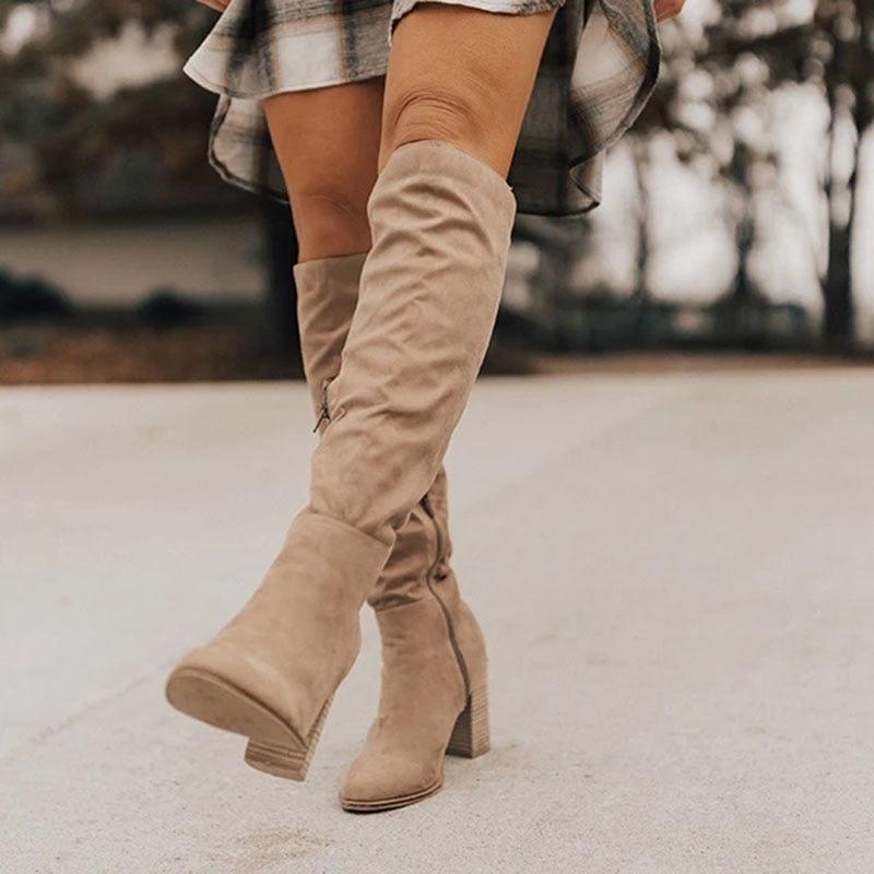 Ophelia - Women's High-Heel Knee Boots