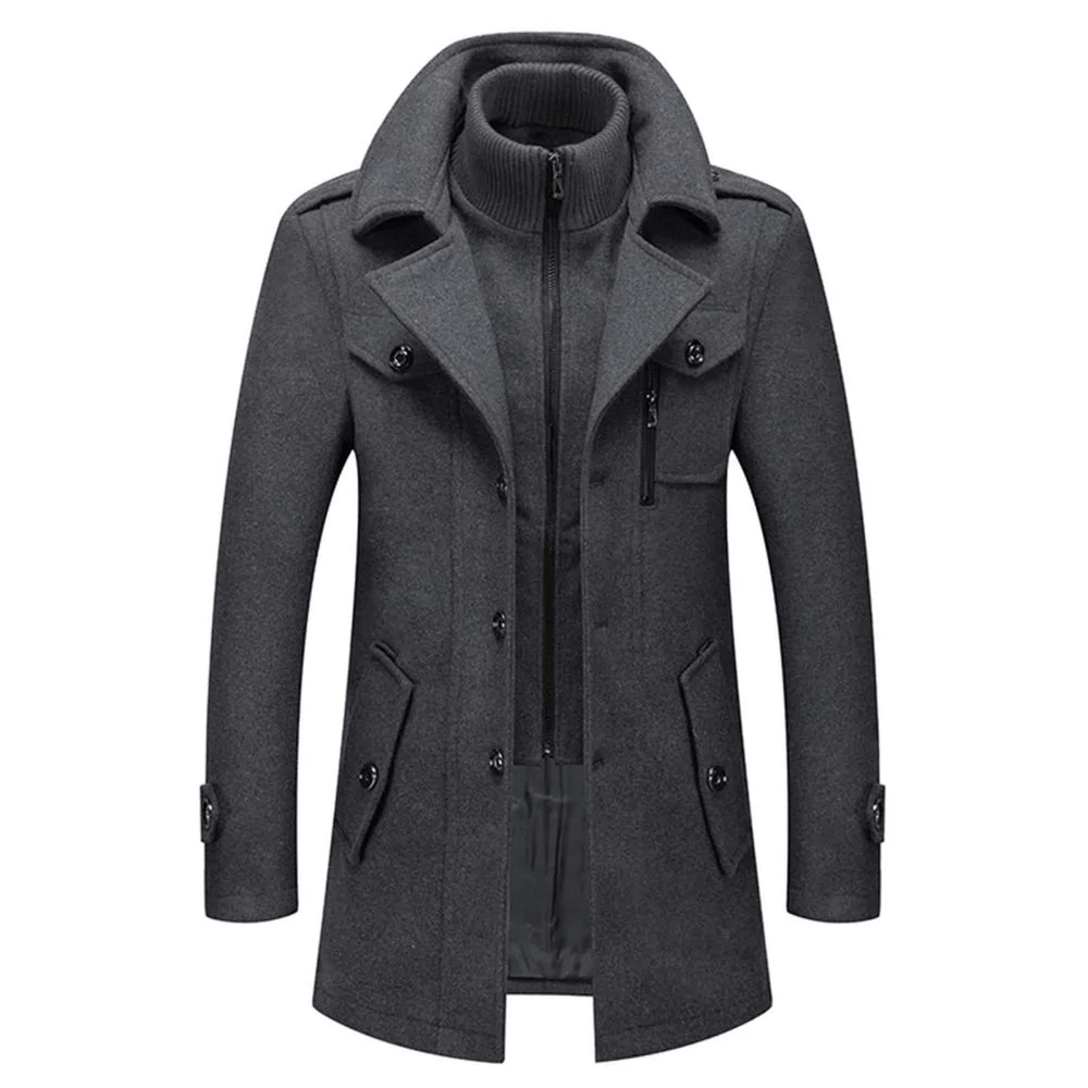 Bertram - Men's Layered Winter Trench Coat