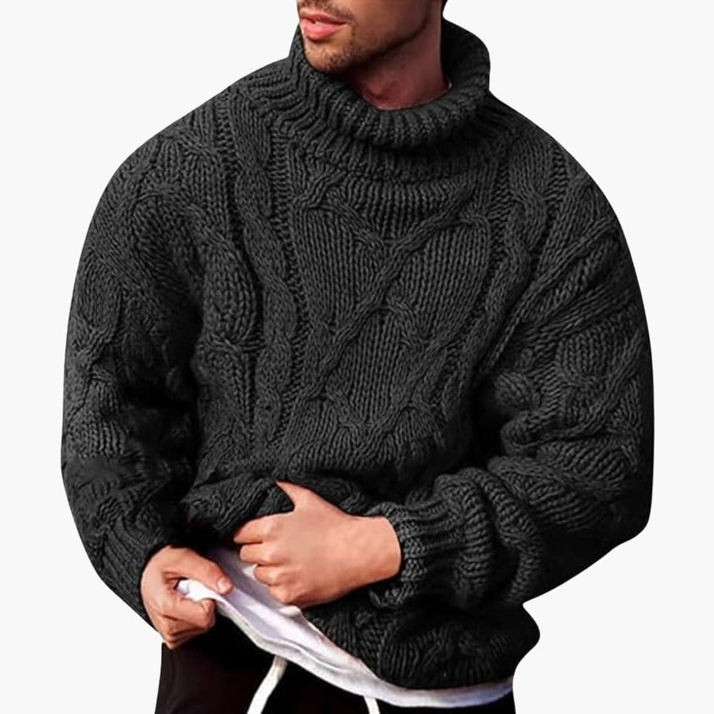 Heath | Men's Cable Knit Turtleneck Sweater