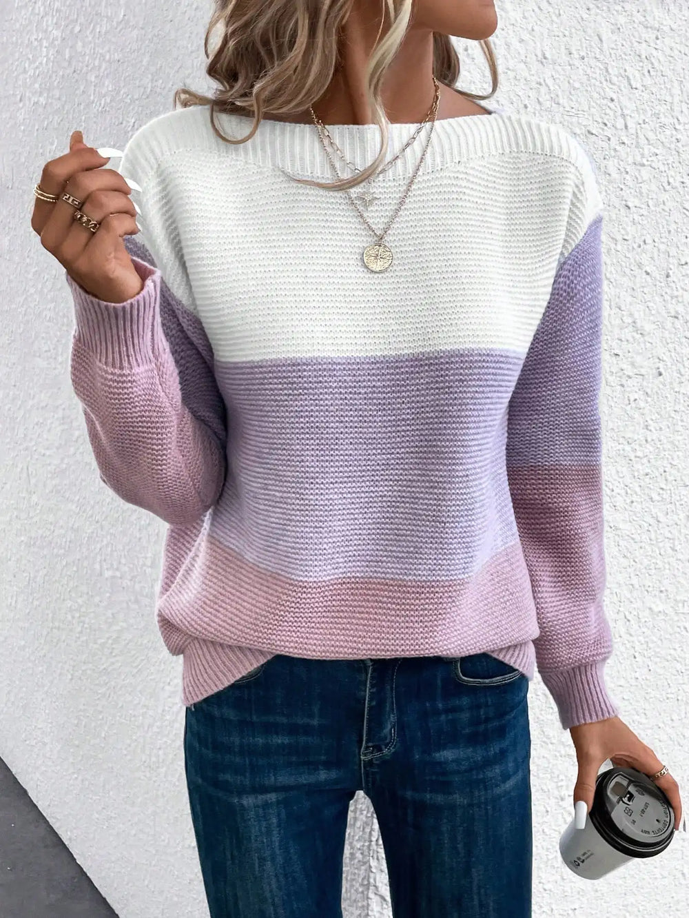Helena | Women's Slouchy Knitted Sweater Soft Knit