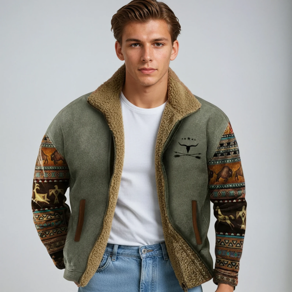 Radcliffe - Men's Rugged Vintage Fleece Jacket