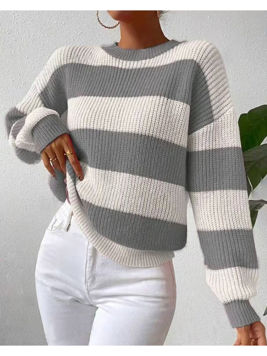Hollis | Women's Striped Crew Neck Sweater