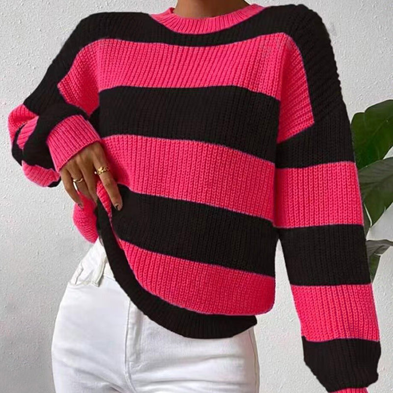 Hollis | Women's Striped Crew Neck Sweater