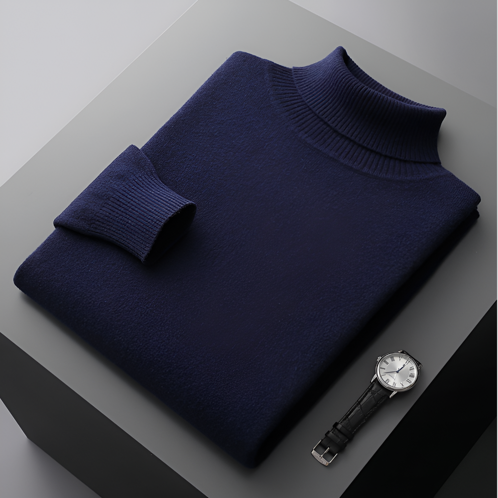 Horace | Men's Wool Turtleneck Sweater Fine Knit