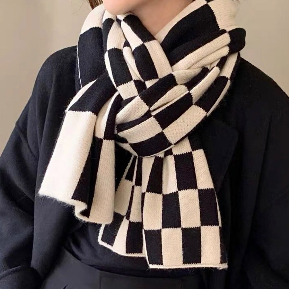Tamsin - Women's Plaid Wool-Blend Scarf