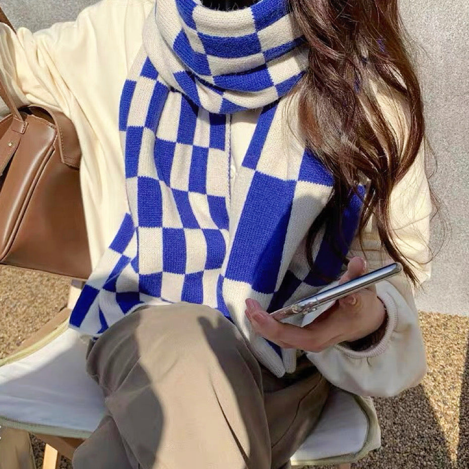 Tamsin - Women's Plaid Wool-Blend Scarf