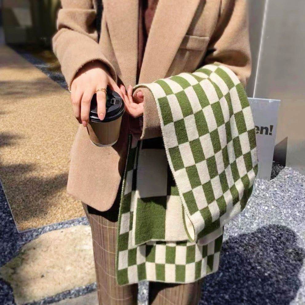 Tamsin - Women's Plaid Wool-Blend Scarf