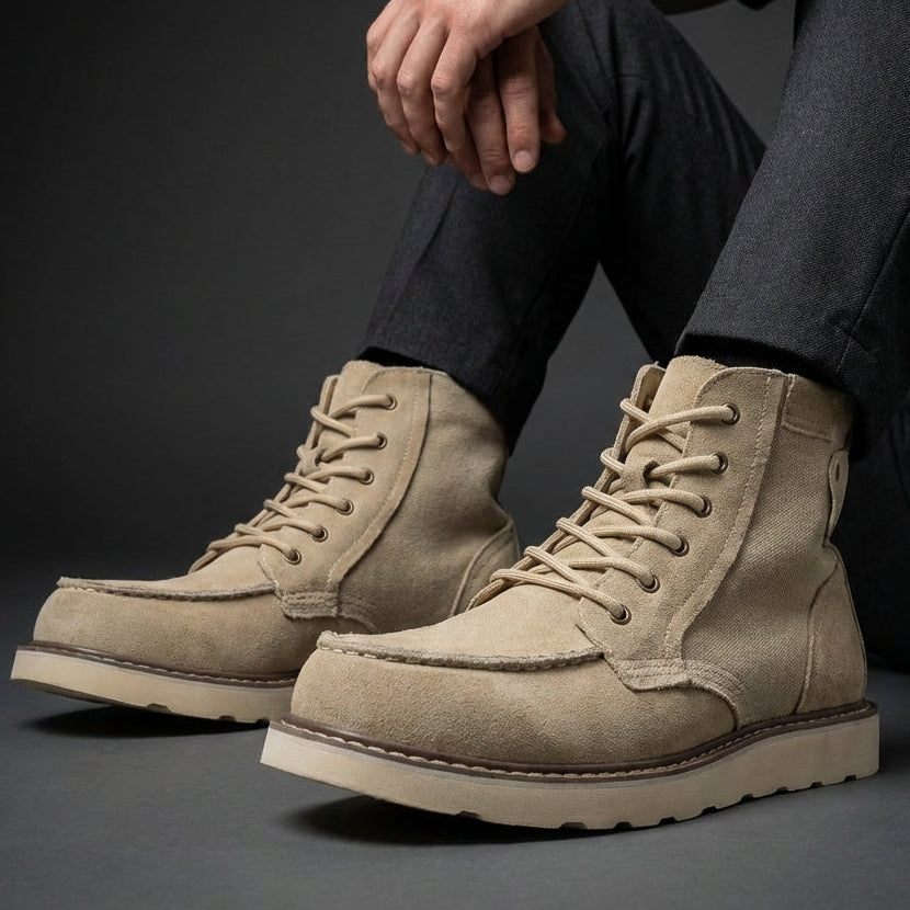 Ingram | Men's Leather Boots Lace Up Ankle